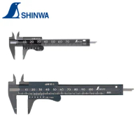 SHINWA Penguin Vernier Caliper Plastic Body Mini Pocket Size Lightweight 70-100mm 19514/19515 1PCS