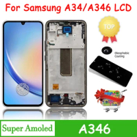 Super AMOLED For Samsung A34 5G LCD A346E A346B A346B/DS Display Touch Digitizer Assembly For Samsung A34 5G Screen with frame