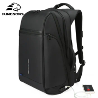 Kingsons Men Backpack Waterproof USB Charging Laptop Backpack 17-17.3 inch Large Capacity School Bags for Teenage Boys 2023