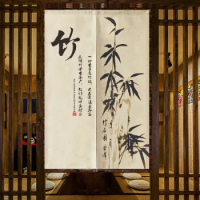 Chinese Style Hanging Curtain Bamboo Door Curtain Bedroom Half Curtain Door Curtain Partition Curtain Feng Shui Curtain Noren