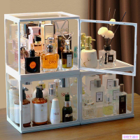 桌面香水展示櫃梳妝檯香水收納盒高級家用化妝品收納盒浴室收納架