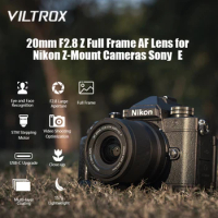 VILTROX 20mm F2.8 for Sony e Lens Nikon Z Mount Lens Full Frame Camera Lens Ultra Wide Angle Auto Focus Vlog Lens A7CII ZVE10