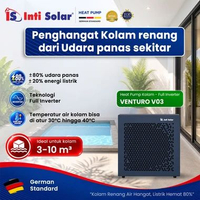 Inti Solar Venturo V03 Heat Pump Inverter Pemanas Kolam Rendam Kecil 3kW Hemat Listrik 4-15 M3 Plung