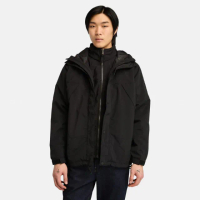 【Timberland 官方旗艦】男款黑色Winnick防潑水3合1外套(A69F2001)