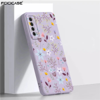 INS Korean Flower Protection Phone Case For Huawei Y7A Y9S Y9 PRIME 2019 Nova 7i Soft Cover For Honor 50 20S Pattern cases Coque