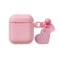 Case For Apple AirPods 2 1 Airpods Pro Cover Soft Silicone Case with Love Heart Pendant Women Girls Cute Case For Airpods Pro