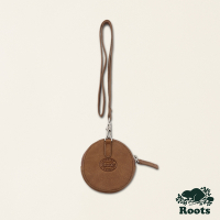 Roots 皮件- 掛繩圓形零錢包-棕色
