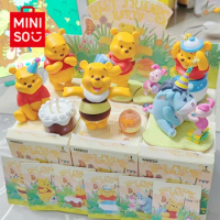 Genuine Miniso Disney Blind Box Winnie The Pooh Mysterious Surprise Figure Tigger Eeyore Piglet Best Friends Party Model Toys
