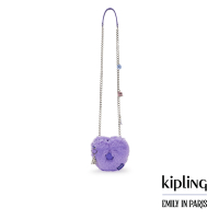 KIPLING x EMILY PARIS 毛絨丁香紫心型小包-JOZI