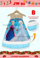 9M - FROZEN ELSA ANNA BAJU DRESS BABY CEWEK JUNIOR WARDROBE JW91B