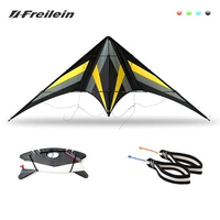 Freilein 2.5m Falcon 2 Line Stunt Kite Ballet Formation Acrobatic Sports Kite Wrist Strap+2 x 30m x 150lb Spectra Lines+Bag