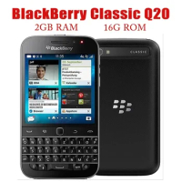 Original Unlocked BlackBerry Classic Q20 4G LTE Mobile 8MP WIFI 3.5" 16GB ROM 2GB RAM Qwerty Bluetooth Cell Phone Smartphone Bar