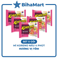 [SET 5 GÓI] - PALDO - Mì nấu Koreno hương vị Tôm, Mì Koreno tôm, Mì tôm Koreno Hàn Quốc ăn liền, Mì 