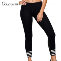 OKAYOASIS 2017 High Waist Slim Fitness Legging Women Black Workout Leggings Sporting Adventure Time Fashion Leggings