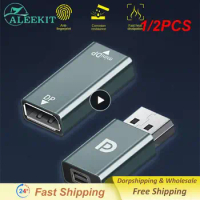 1/2PCS Aluminum 4K Displayport Mini DP to HDMI-compatible Adapter 4K @60Hz 1080P Female To Male For PC Laptop Projector