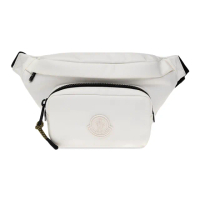 【MONCLER】Durance系列 品牌LOGO 防水尼龍腰包(白色)