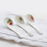 蔬菜系列 創意骨瓷小勺小調羹湯勺小勺子吃飯小勺