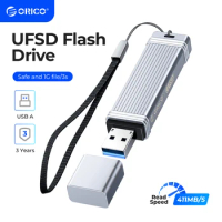 ORICO UFSD Metal Flash USB 3.0 Flash Drive 405MB/S 512GB 256GB 128GB 64GB USB Stick Type C Pendrives Memory Stick U Disk