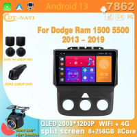 Car Radio For Dodge Ram 1500 5500 2013 2014-2019 Multimedia Video Player Navigation stereo GPS Android 13 WIFI BT 4G No 2din dvd