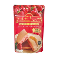 【江戶物語】理研農產 濃厚草莓風味鬆餅粉 200g 鬆餅粉 甜點材料 日本產小麥粉 鬆餅 日本必買 日本原裝