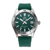 Jam Tangan Pria Orient Mako 40 RA-AC0Q11E Automatic Green Dial Green Rubber Strap