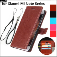 leather Flip Case for Xiaomi Mi Note 2 3 Protective Cover Magnetic Buckle Holster Card Holder Case for Xiaomi Mi Note 10 Pro