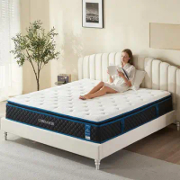 12 Inch Hybrid Mattress, Medium Firm Gel Memory Foam Mattress in a Box and Pocket Springs with Tencel Cover