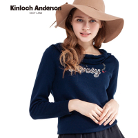 【Kinloch Anderson】小熊翻領風格長袖針織上衣 金安德森女裝(KA0979034 藏青/粉)