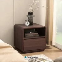 Dekoruma JUJO Nakas Kayu / Meja Kecil Kayu / Meja Tidur Kayu - Walnut