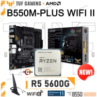 AMD Ryzen 5 5600G am4 processor Kit amd b550 Mainboard DDR4 128GB M.2 Desktop Asus TUF GAMING B550M-PLUS WIFI II AM4 R5 5600G