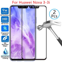 9d screen protector tempered glass case for huawei nova 3 3i cover on huawey huwei nova3i nova3 i i3 protective phone coque bag