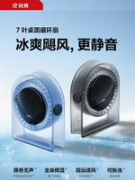 銳舞小風扇迴圈桌面風扇小型家用靜音辦公室桌面上usb充迷你臥室宿舍學生床上小電風扇台扇可攜式製冷空調扇f