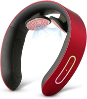 Tech Love【日本代購】頸部按摩器 頸部放鬆 力量調節USB充電 - 紅色