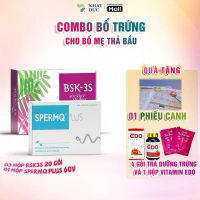 3 Hộp Bsk-3s & SpermQPlus Combo 5 dành cho vợ chồng chuẩn bị dưỡng chất NT trước khi có con, TPBVSK 