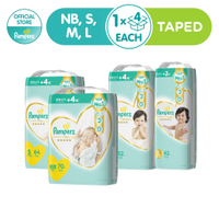 ใหม่ Pampers Premium Care ผ้าอ้อมเด็กเทป-Bundle Pack Of 3/4