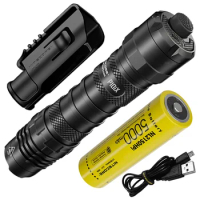 NITECORE P10iX Rechargeable Flashlight CREE XP-L2 4000LM Powerful Tactical Flashlight with21700 Battery for Self-defense Camping