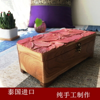 泰國復古木質首飾盒簡約個性創意手鐲項鏈公主收納盒子特價