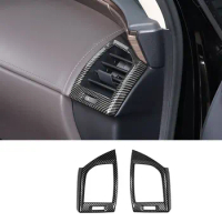 Car Dashboard Left Right Air Vent Kit Outlet Trims for Toyota Alphard Vellfire 2023 2024 2025 40 Series Carbon Fiber Accessories
