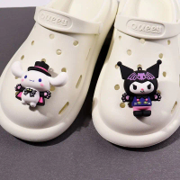 เครื่องรางรองเท้า เปลี่ยน ธีมการ์ตูน Cinnamoroll, Kuromi, เข้ากันได้กับ Crocs, ดอกไม้รองเท้า, อุปกรณ