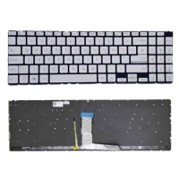 For ASUS Vivobook 15 Pro M3500 M3500Q M3500QC M3500QA K3500 0KNB0-560VUS00 560VUS00 US English silver backlit keyboard