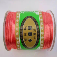 80M/Spool 1.5MM Salmon Red Braided Macrame Nylon Chinese Knot Cord Beading Handmade Jewelry Making Findings Satin String Thread