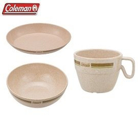 [ Coleman ] 竹纖維單人餐盤組 / 盤+碗+杯  / CM-2923