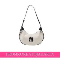 MLB Basic Canvas Hobo Bag - NY Ivory
