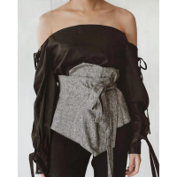ANAIN - Grey Asymmetric Obi