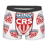 French CRS Compagnies Men Boxer Briefs Police Nationale Highly Breathable Underwear Top Quality Prin