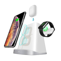 3 in 1 Qi Wireless Charging Dock For Apple Watch Airpods Pro iPhone 12 XS XR XsMax 8 X 11 Pro Max Fast Wireless Charging Station