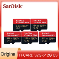 Original SanDisk Memory Card 32GB 64GB 128GB Read Speed Up To 170MB/s V30 Extreme PRO Micro SD Card 