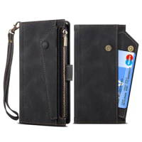 Flip Leather Wallet Phone Case For Motorola G30 G20 G10 G31 G50 G60S G Stylus 2022 Edge X30 30 Pro Zipper Purse Card Cover Coque