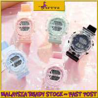 Ready Stock FIFTY2 FHL090G Men & Women Sport Watch Jelly Silicone Watch Women Kid Girl Children Watc