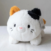 A323 Boneka Kucing Calico Bulat (Putih-Oranye-Hitam)